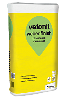 Шпаклевка финишная Vetonit weber finish полимерная белая, 25кг