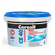 Затирка эластичная водоотталк. противогрибк. Ceresit CE 40/2 белая №01, 2 кг