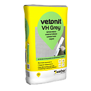 Шпаклевка цементная Vetonit VH Grey влагостойкая, 20кг